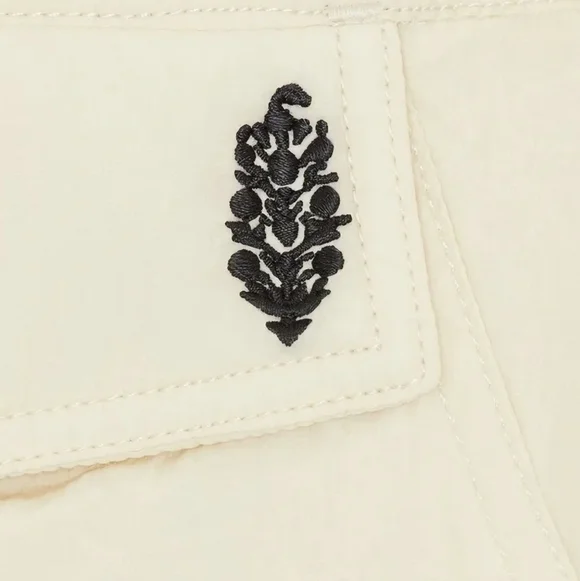 EUC Free People Off The Bleachers Coaches Jacket Size S Sea Salt Coastal Cruise - Picture 8 of 16